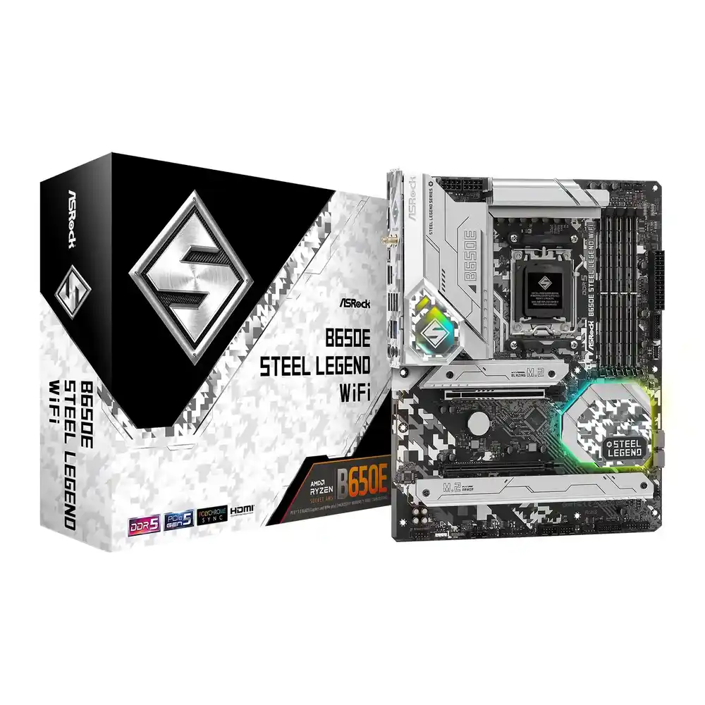 ASRock AMD B650E STEEL LEGEND WIFI ATX Motherboard